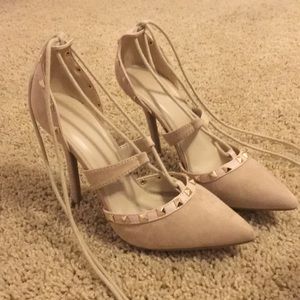 high heel lace up shoes